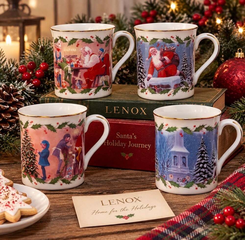 Lenox Santa's Holiday Journey Santa's Toyshop Christmas Coffee Mug